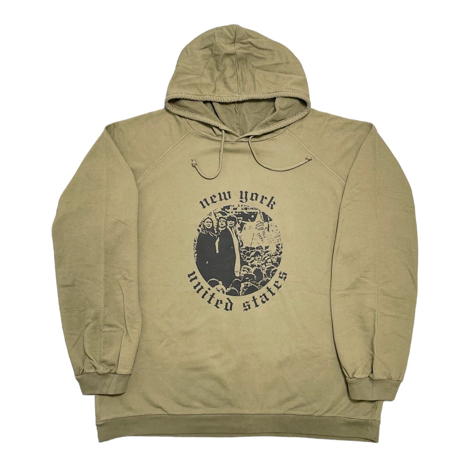 Pre-owned Raf Simons Redux Aw01 New York Hooded Sweatshirt Olive
