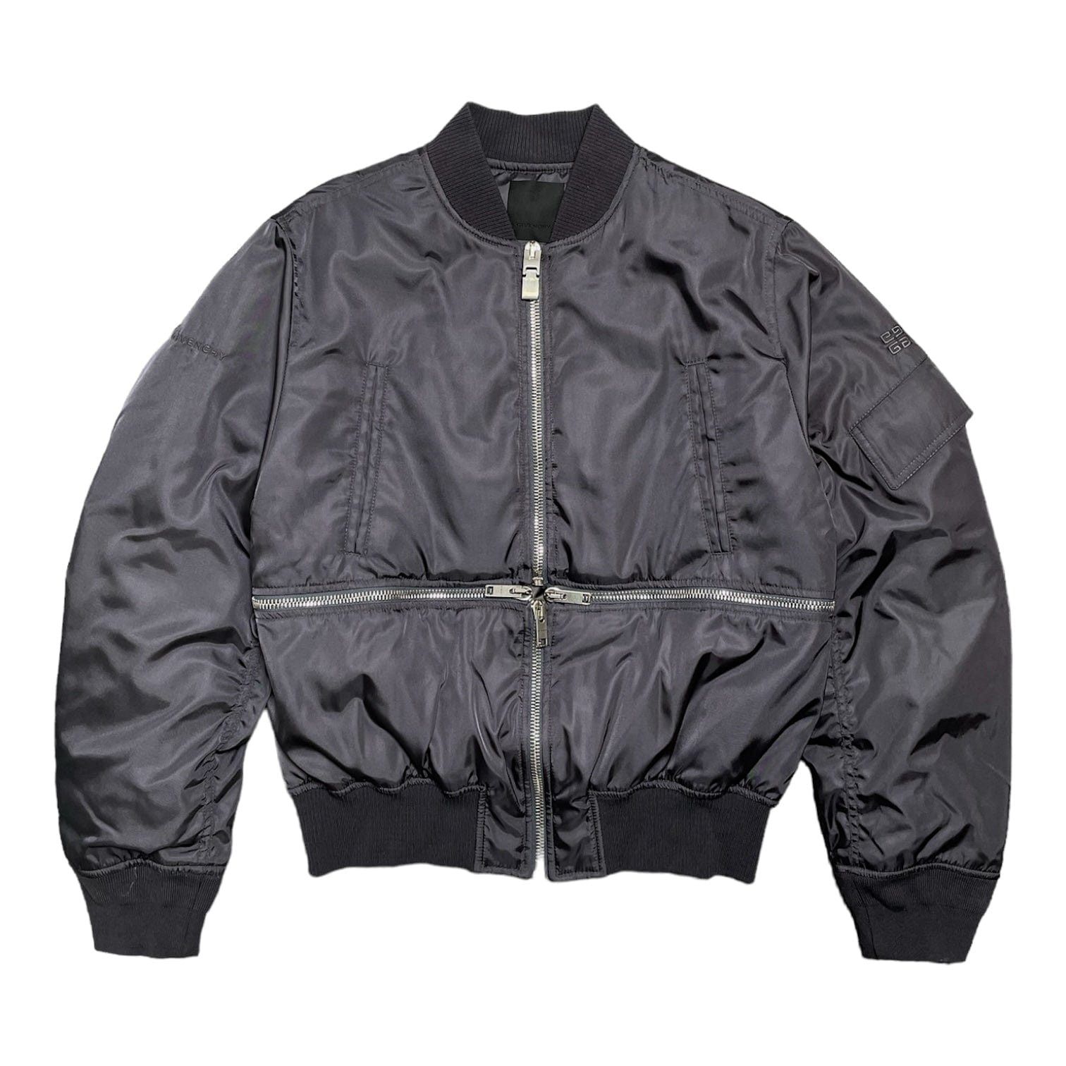 Nylon Bomber Jacket Black
