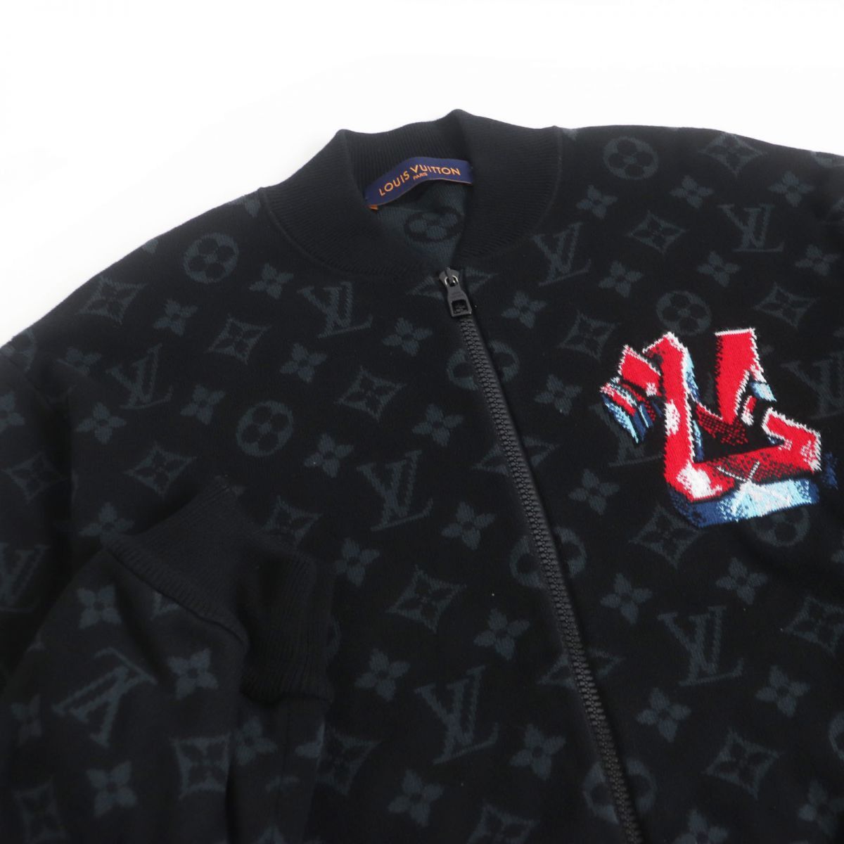 Louis Vuitton Louis Vuitton Louis Vuitton LV Graffiti Monogram Cotton Knit Blouson Cotton Outerwear 1AA4XT Size ONE SIZE - 2 Thumbnail
