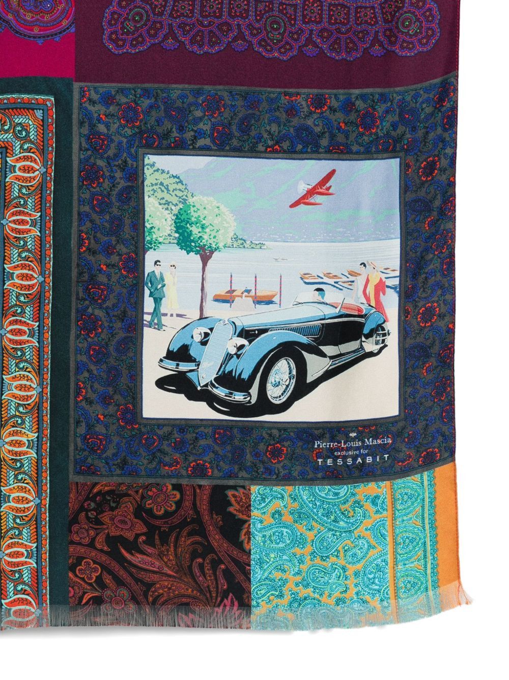 Pierre-Louis Mascia LAGO DI COMO SILK PRINTED SCARF Size ONE SIZE - 2 Thumbnail