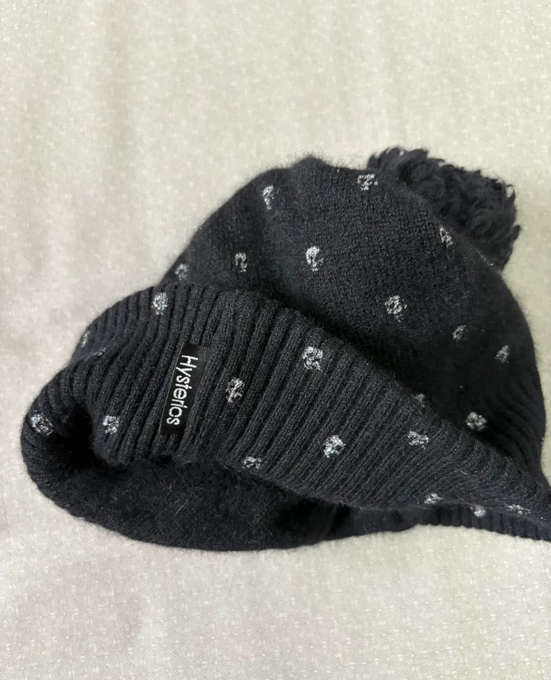 Hysteric Glamour Vintage Knit Hat with Skull Pattern Size ONE SIZE - 5 Thumbnail