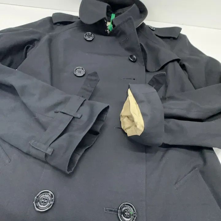 Burberry Blue Long Sleeve Double-Breasted Coat