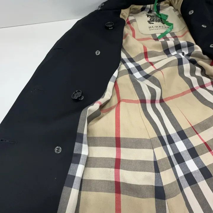 Burberry Blue Long Sleeve Double-Breasted Coat