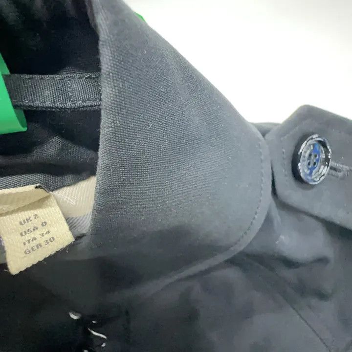 Burberry Blue Long Sleeve Double-Breasted Coat
