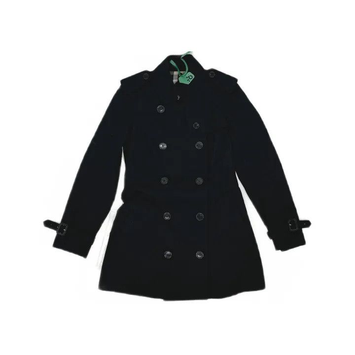 Burberry Blue Long Sleeve Double-Breasted Coat