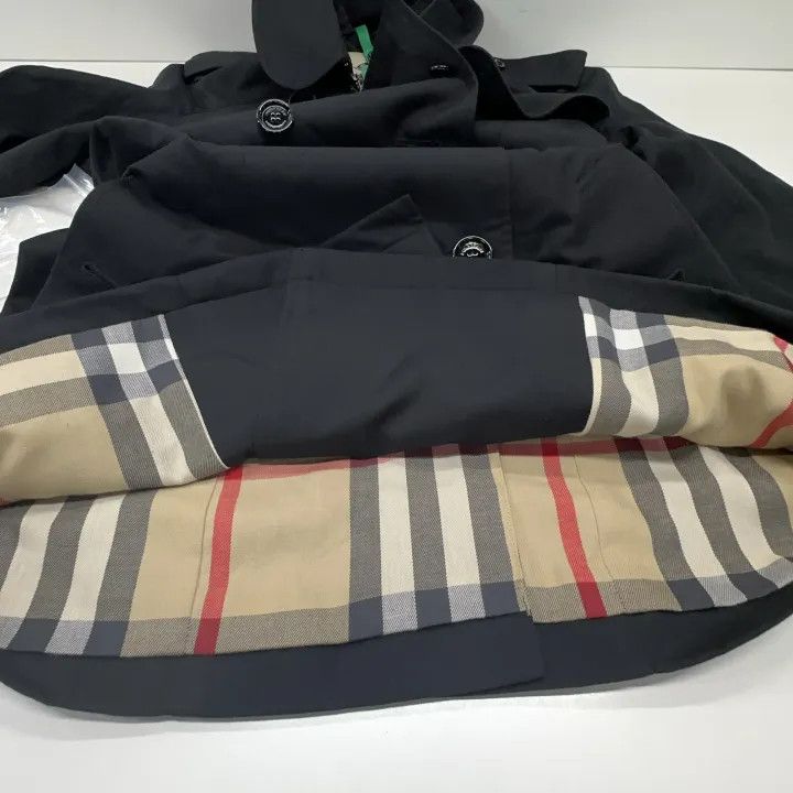 Burberry Blue Long Sleeve Double-Breasted Coat