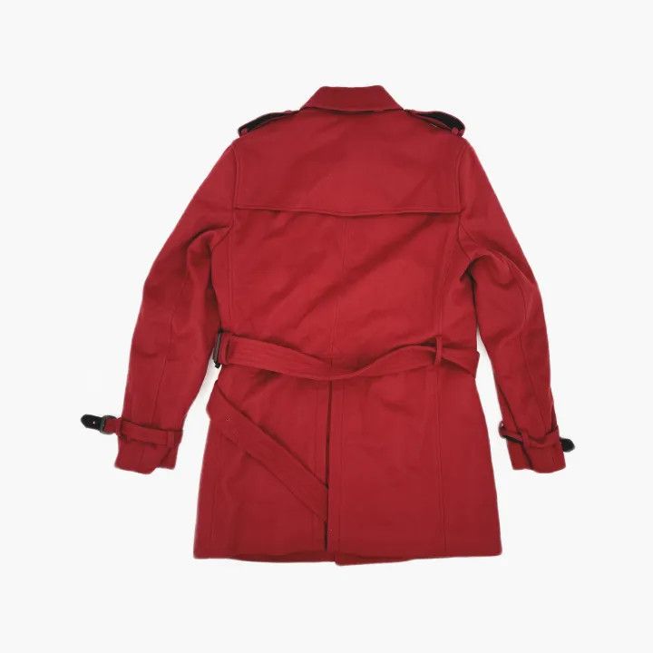 Burberry Burberry Red Double-Breasted Long Coat Size US L / EU 52-54 / 3 - 3 Thumbnail