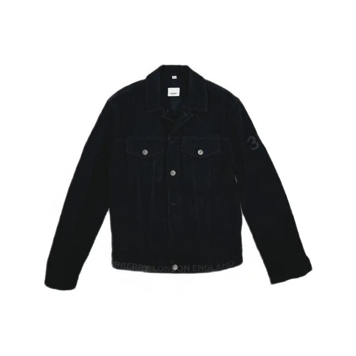 Burberry Burberry Black Logo Denim Jacket Size US L / EU 52-54 / 3 - 2 Thumbnail