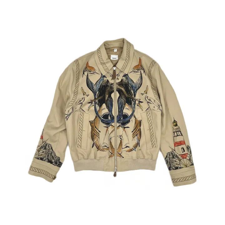 Burberry Burberry Ocean Sketch Print Long Sleeve Jacket Size US L / EU 52-54 / 3 - 2 Thumbnail