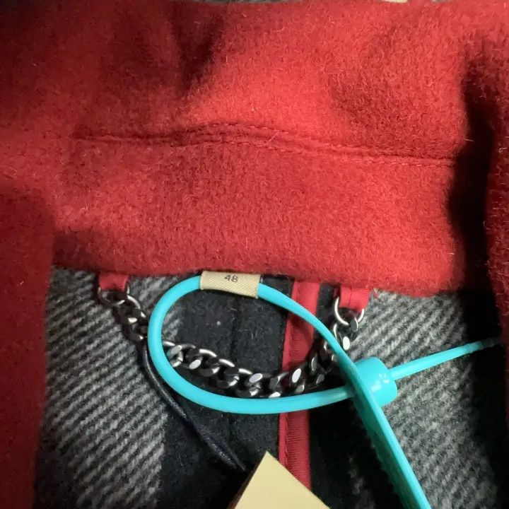 Burberry Red Detachable Hooded Short Coat