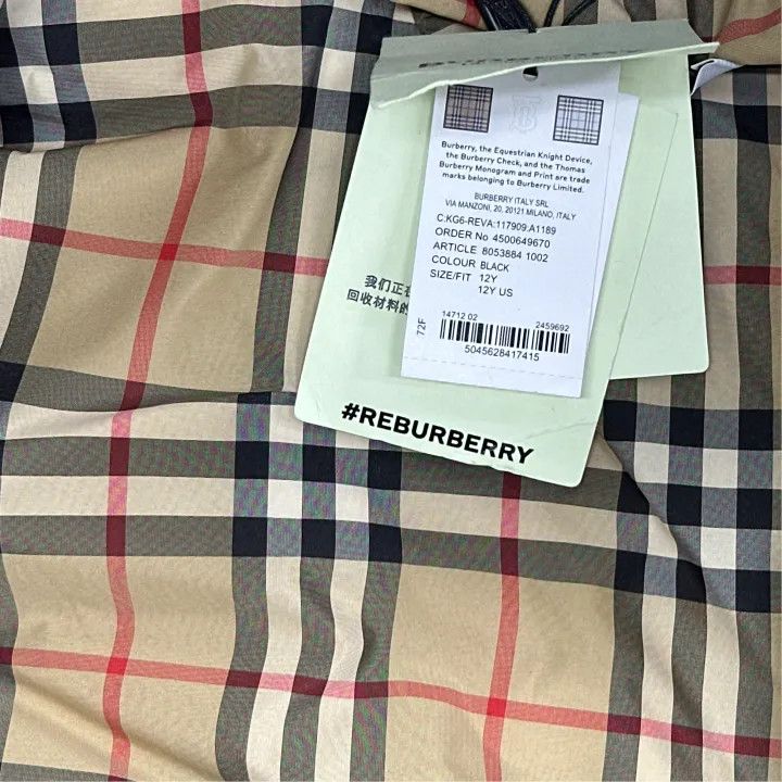 Burberry Burberry Black Down Jacket for Boys Size US M / EU 48-50 / 2 - 3 Thumbnail
