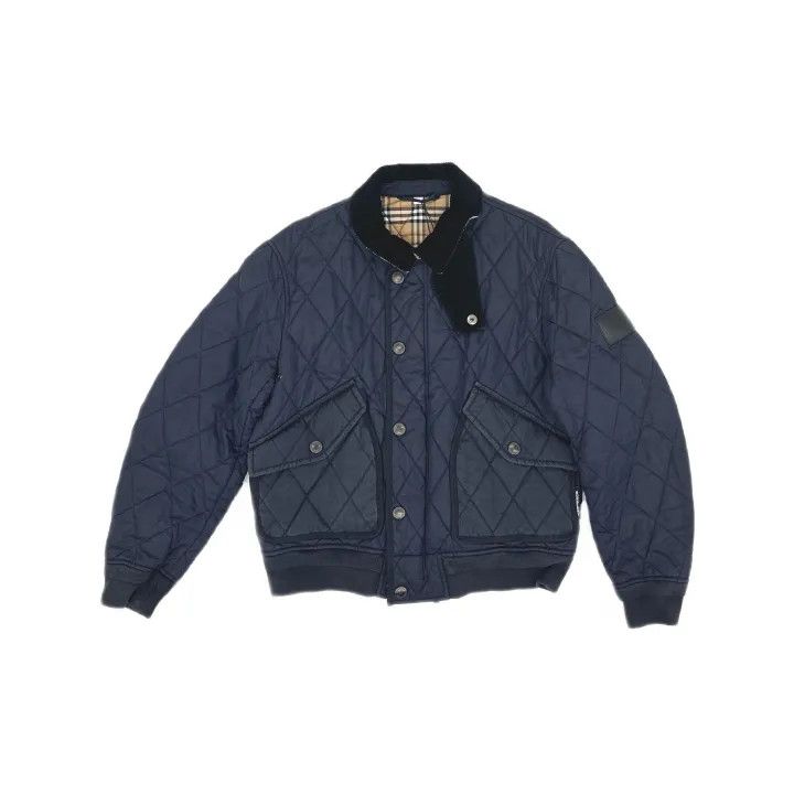 Burberry Burberry Men's Navy Quilted Jacket Size US L / EU 52-54 / 3 - 2 Thumbnail