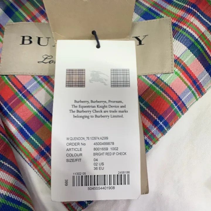 Burberry Casual Plaid Long Coat