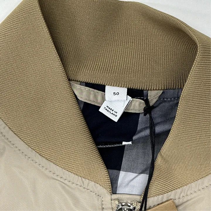 Burberry Burberry Beige Zip-Up Baseball Collar Jacket Size US L / EU 52-54 / 3 - 4 Thumbnail