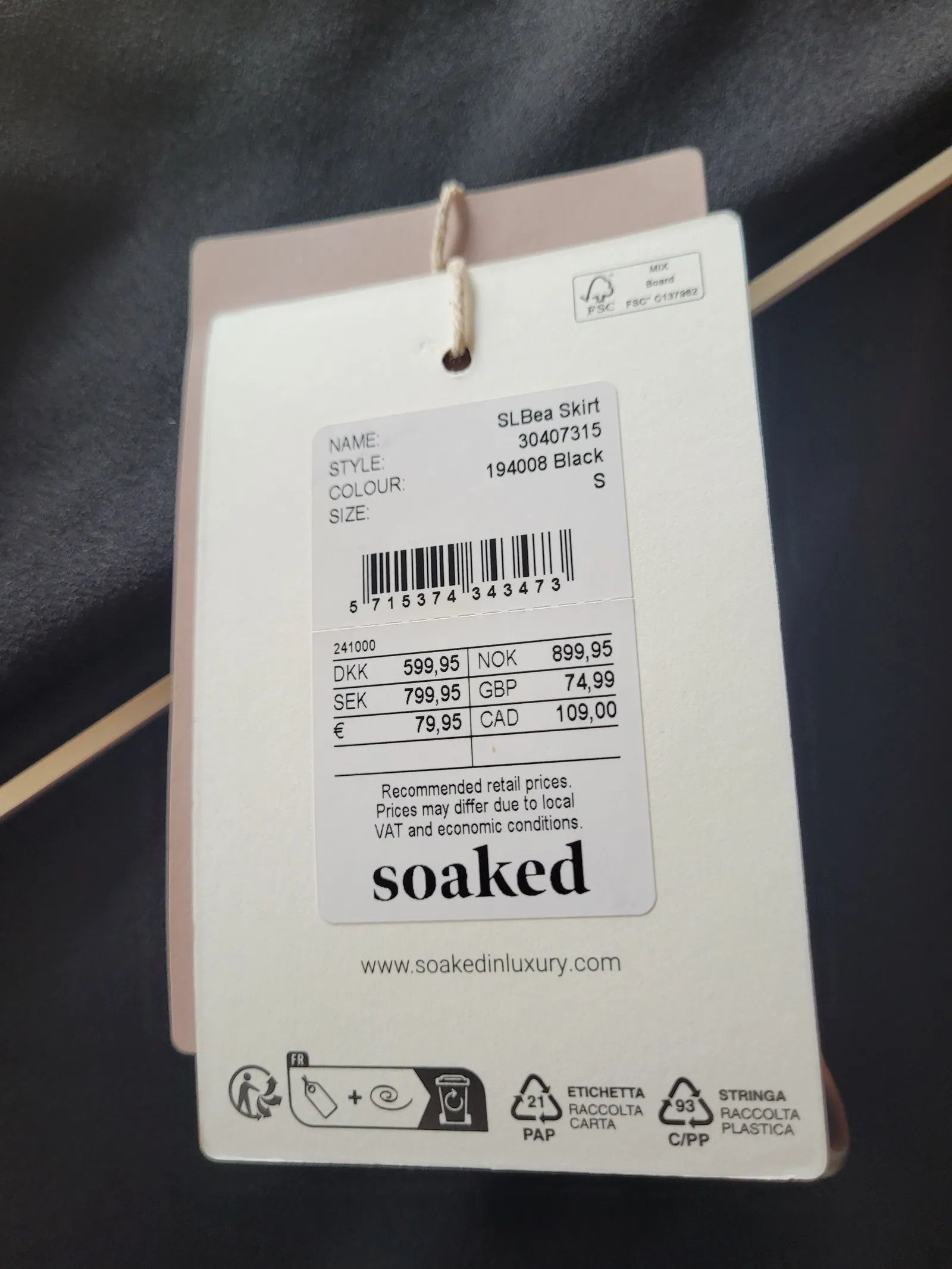 Other Soaked In Luxury Långkjol Skirt Size 27" / US 4 / IT 40 - 2 Thumbnail