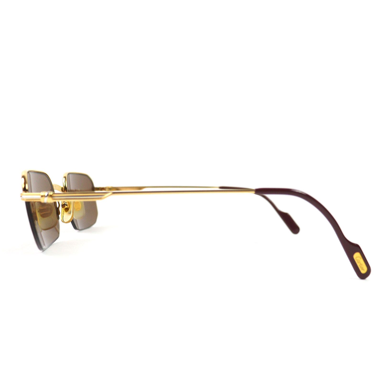 Cartier Cartier Cartier Trinity Half Rim Sunglasses Metal Sunglasses DUTY FREE for USA Size ONE SIZE - 4 Thumbnail