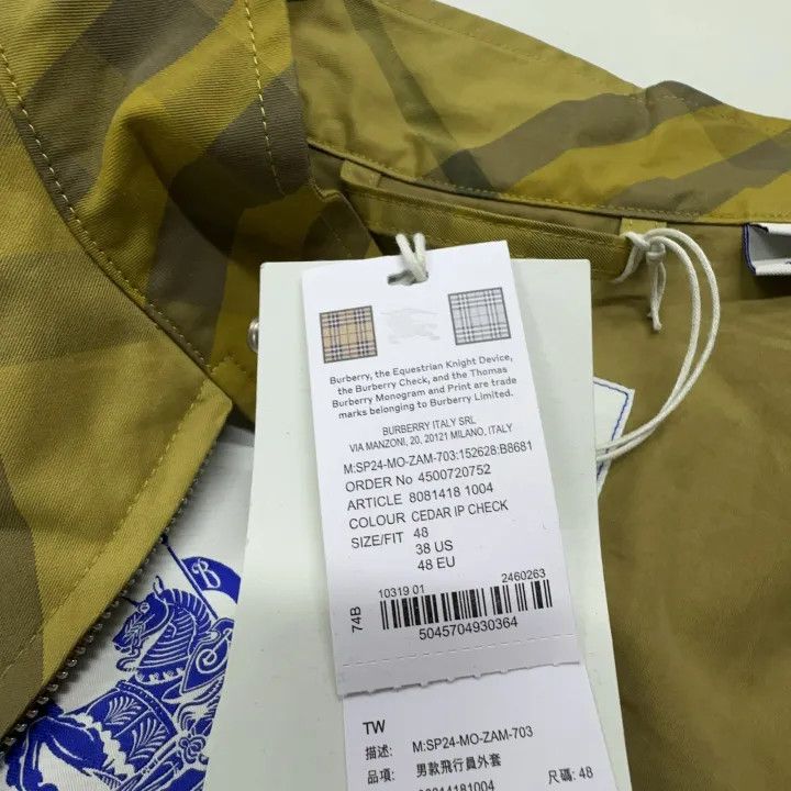 Burberry Burberry SS24 Plaid Stand Collar Zip Jacket Size US L / EU 52-54 / 3 - 4 Thumbnail