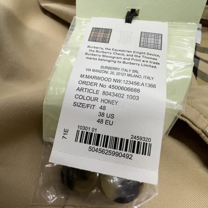 Burberry Burberry Hooded Lightweight Mid-Length Coat Size US L / EU 52-54 / 3 - 5 Thumbnail