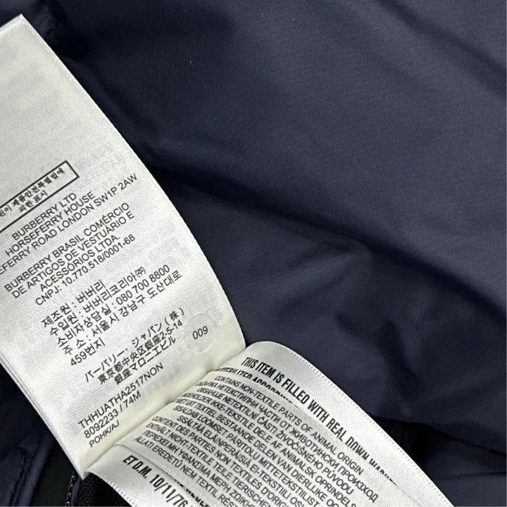 Burberry Burberry Navy Blue Detachable Sleeve Down Jacket Size US L / EU 52-54 / 3 - 3 Thumbnail