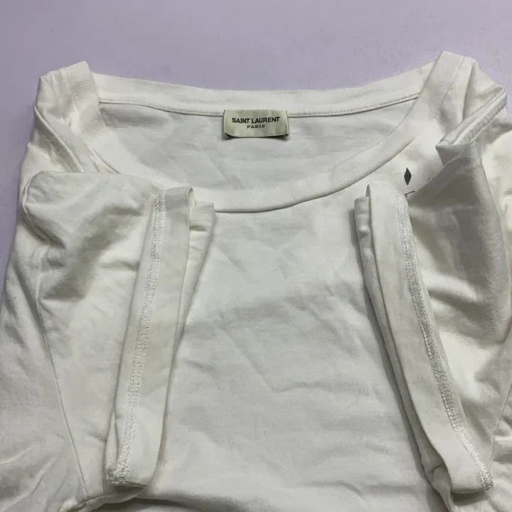 Saint Laurent Paris Saint Laurent Cotton Simple Radio Print T-Shirt Size US S / EU 44-46 / 1 - 8 Thumbnail