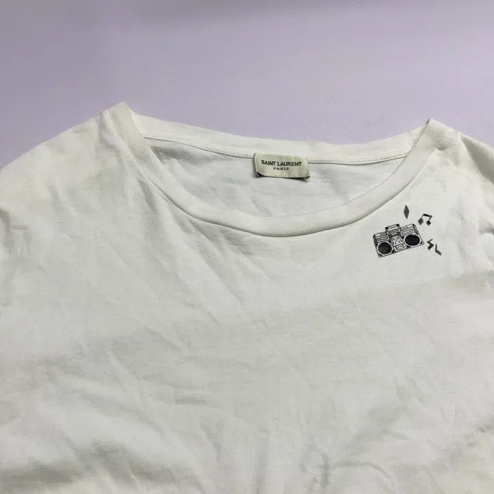 Saint Laurent Paris Saint Laurent Cotton Simple Radio Print T-Shirt Size US S / EU 44-46 / 1 - 5 Thumbnail