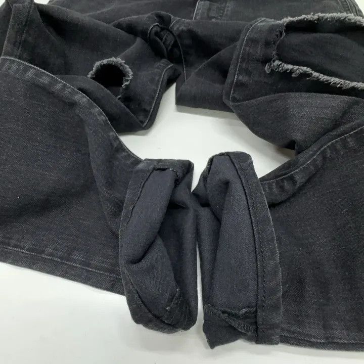 Saint Laurent Paris Saint Laurent Black Distressed Casual Denim Pants Size US 29 - 7 Thumbnail