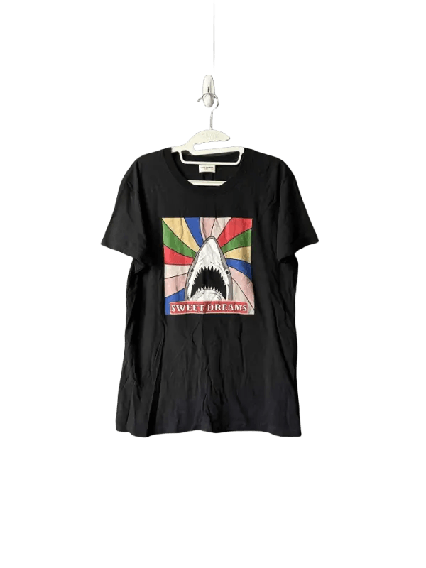 Saint Laurent Paris Yves Saint Laurent Shark Print Short Sleeve Tee Size US M / EU 48-50 / 2 - 2 Thumbnail