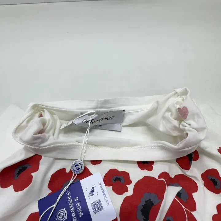 Saint Laurent Paris Saint Laurent Casual Floral Print Short Sleeve T-Shirt Size US S / EU 44-46 / 1 - 6 Thumbnail