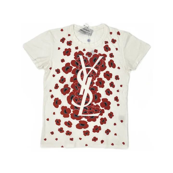 Saint Laurent Paris Saint Laurent Casual Floral Print Short Sleeve T-Shirt Size US S / EU 44-46 / 1 - 2 Thumbnail