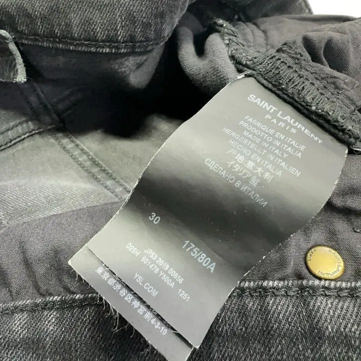 Saint Laurent Paris Yves Saint Laurent Black Denim Pants Size US 30 / EU 46 - 4 Thumbnail