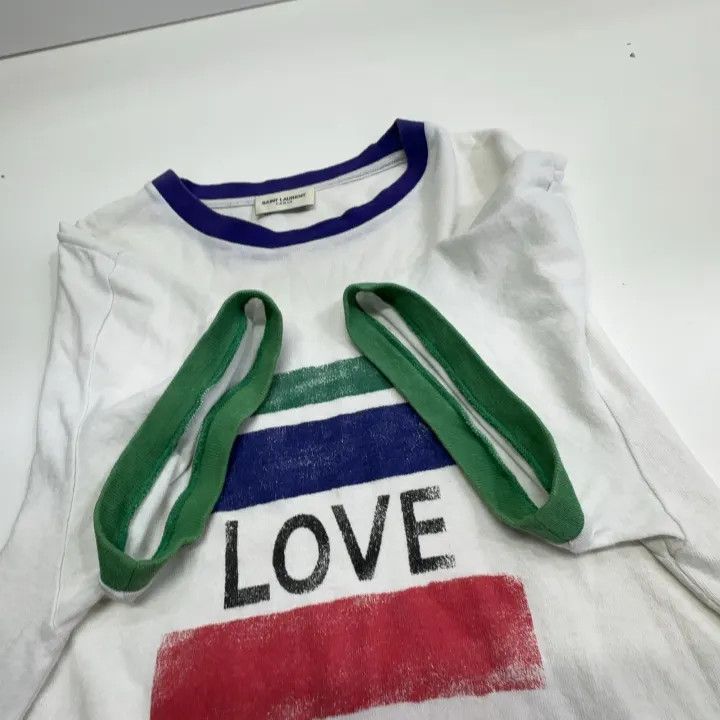 Saint Laurent Paris Yves Saint Laurent 1981 Handwritten Logo T-Shirt Size US S / EU 44-46 / 1 - 6 Thumbnail
