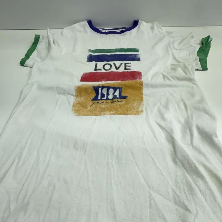 Saint Laurent Paris Yves Saint Laurent 1981 Handwritten Logo T-Shirt Size US S / EU 44-46 / 1 - 9 Thumbnail