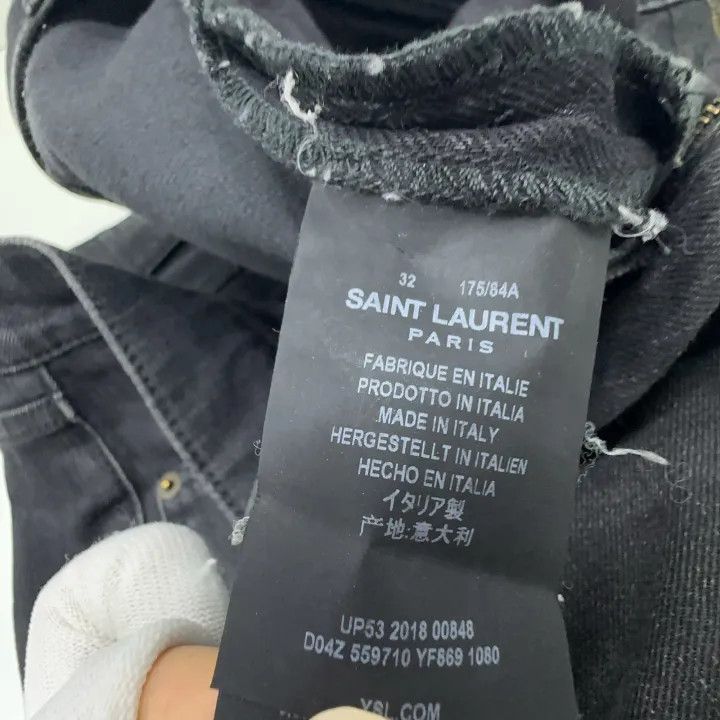Saint Laurent Paris Saint Laurent Blue Casual Straight Jeans for Men Size US 32 / EU 48 - 6 Thumbnail