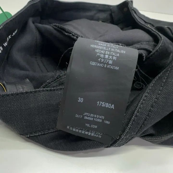 Saint Laurent Paris Yves Saint Laurent Fashion Slim Black Jeans Size US 30 / EU 46 - 5 Thumbnail