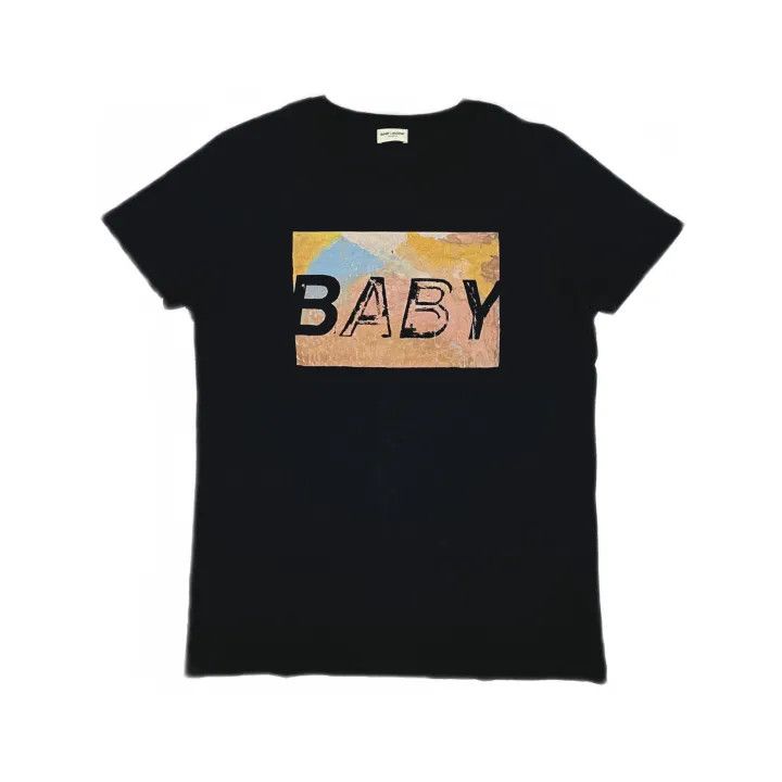Saint Laurent Paris Yves Saint Laurent Black Graphic Short Sleeve T-Shirt Size US L / EU 52-54 / 3 - 2 Thumbnail