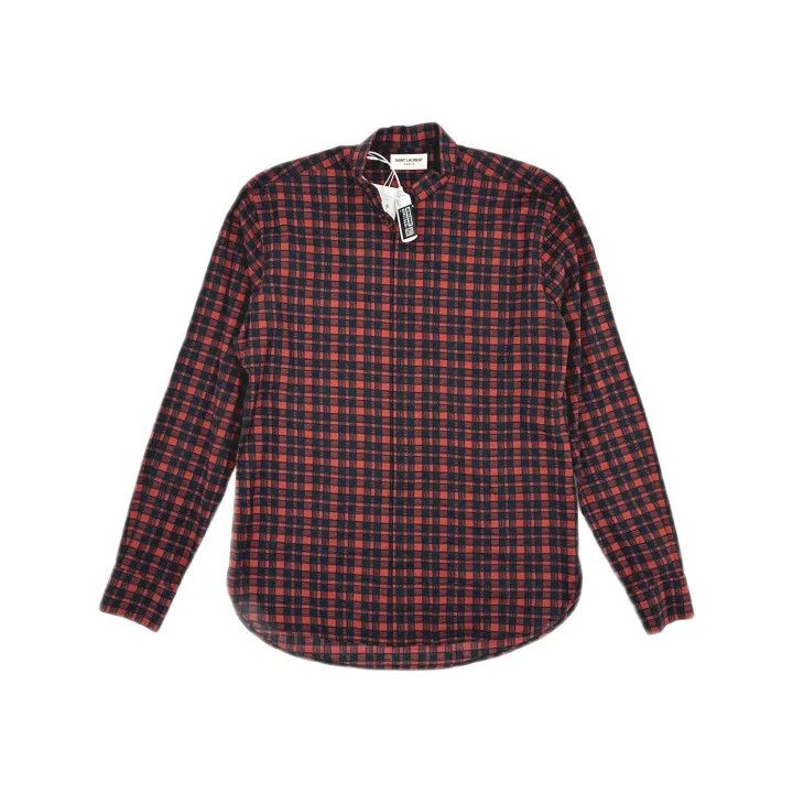 Saint Laurent Paris Yves Saint Laurent Red Checked Casual Shirt Size US M / EU 48-50 / 2 - 2 Thumbnail