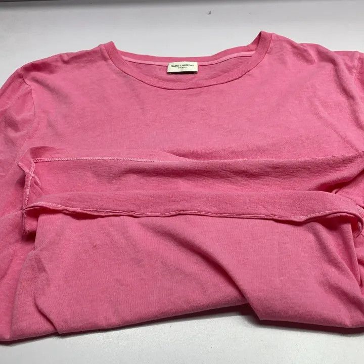 Saint Laurent Paris Yves Saint Laurent Pink Short Sleeve T-shirt Size US M / EU 48-50 / 2 - 8 Thumbnail