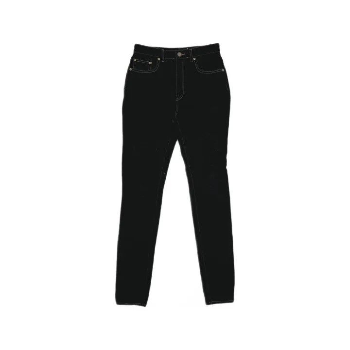 Saint Laurent Paris Saint Laurent Black Distressed Denim Pants Size US 29 - 2 Thumbnail
