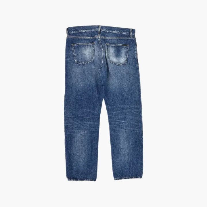 Saint Laurent Paris Saint Laurent Blue Wide-Leg Distressed Denim Pants Size US 34 / EU 50 - 3 Thumbnail