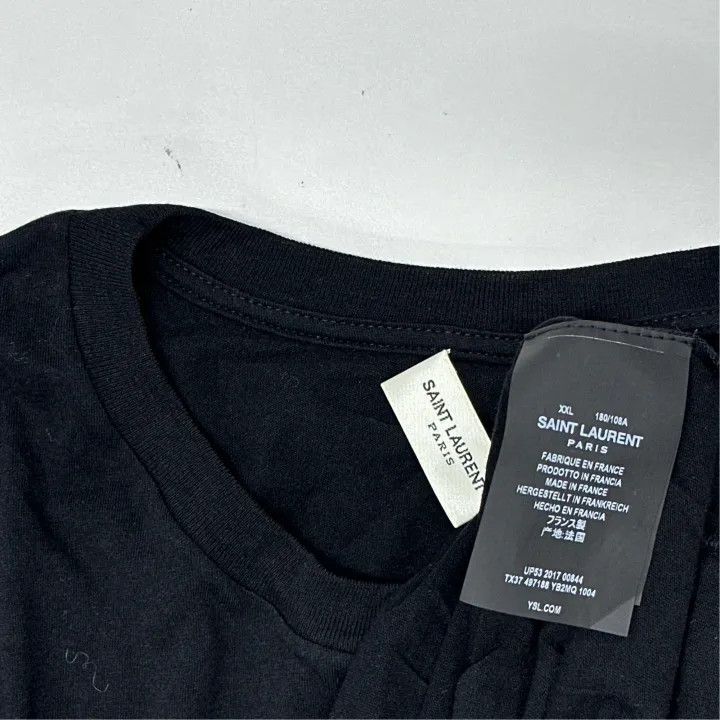 Saint Laurent Paris Saint Laurent Black Heart Graphic T-Shirt for Men Size US XXL / EU 58 / 5 - 4 Thumbnail