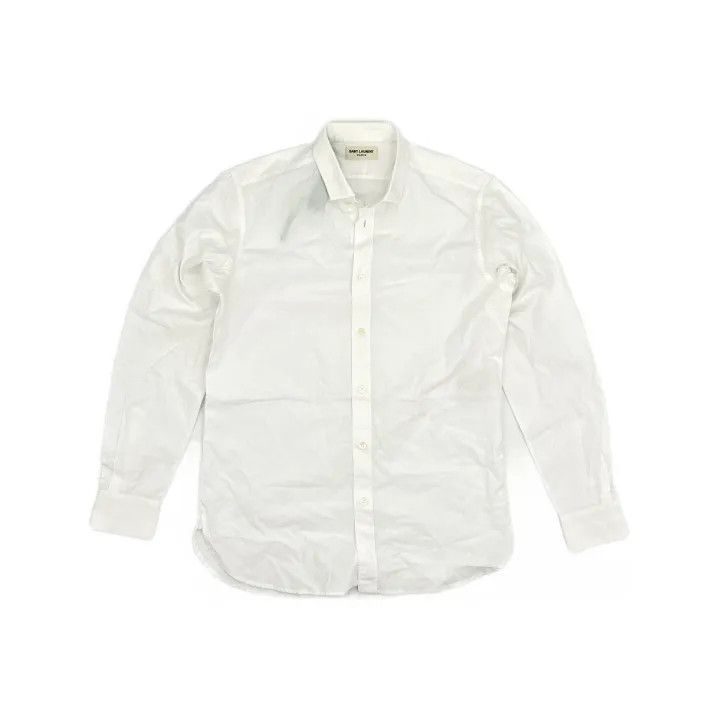 Saint Laurent Paris Saint Laurent White Button-Up Shirt Size US M / EU 48-50 / 2 - 2 Thumbnail