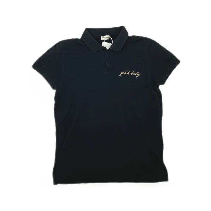 Saint Laurent Paris Yves Saint Laurent Short Polo Shirt with Embroidery Size US M / EU 48-50 / 2 - 2 Thumbnail