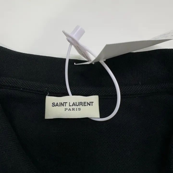 Saint Laurent Paris Yves Saint Laurent Short Polo Shirt with Embroidery Size US M / EU 48-50 / 2 - 6 Thumbnail