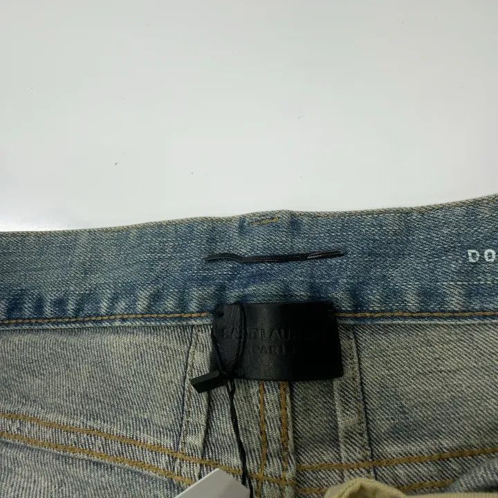 Saint Laurent Paris Yves Saint Laurent Distressed Blue Denim Pants Size US 28 / EU 44 - 4 Thumbnail