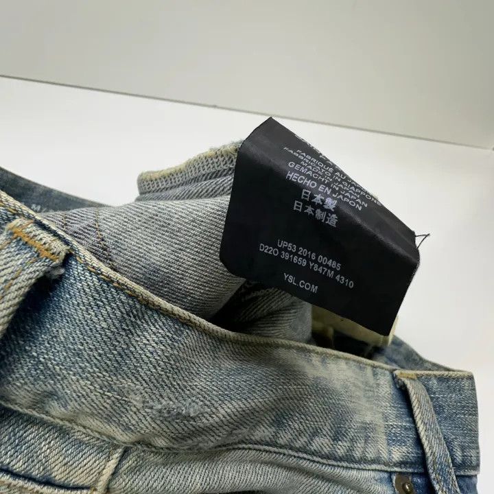Saint Laurent Paris Yves Saint Laurent Distressed Blue Denim Pants Size US 28 / EU 44 - 6 Thumbnail