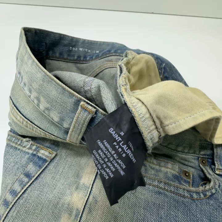 Saint Laurent Paris Yves Saint Laurent Distressed Blue Denim Pants Size US 28 / EU 44 - 5 Thumbnail