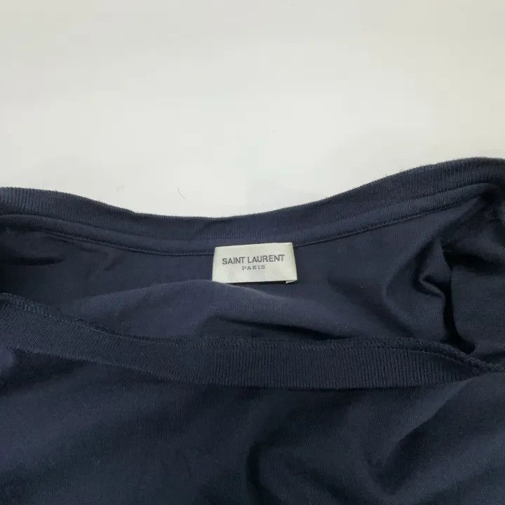 Saint Laurent Paris Saint Laurent Navy Logo Short Sleeve T-Shirt Size US XL / EU 56 / 4 - 11 Thumbnail
