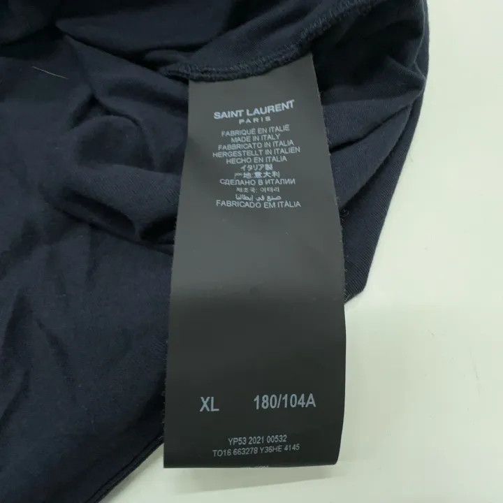 Saint Laurent Paris Saint Laurent Navy Logo Short Sleeve T-Shirt Size US XL / EU 56 / 4 - 4 Thumbnail