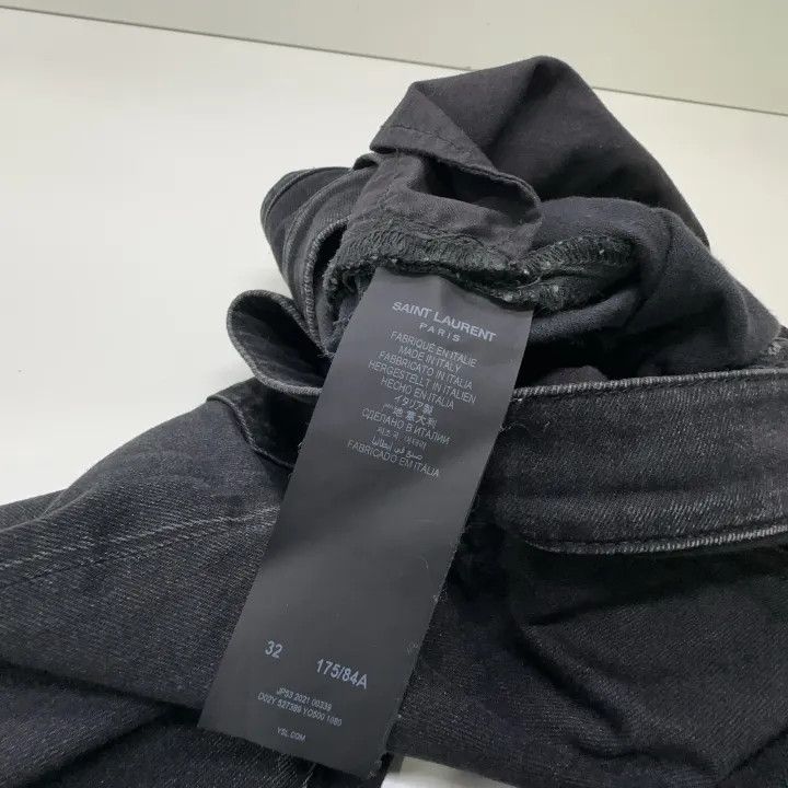 Saint Laurent Paris Saint Laurent Black Slim Fit Denim Pants Size US 32 / EU 48 - 5 Thumbnail