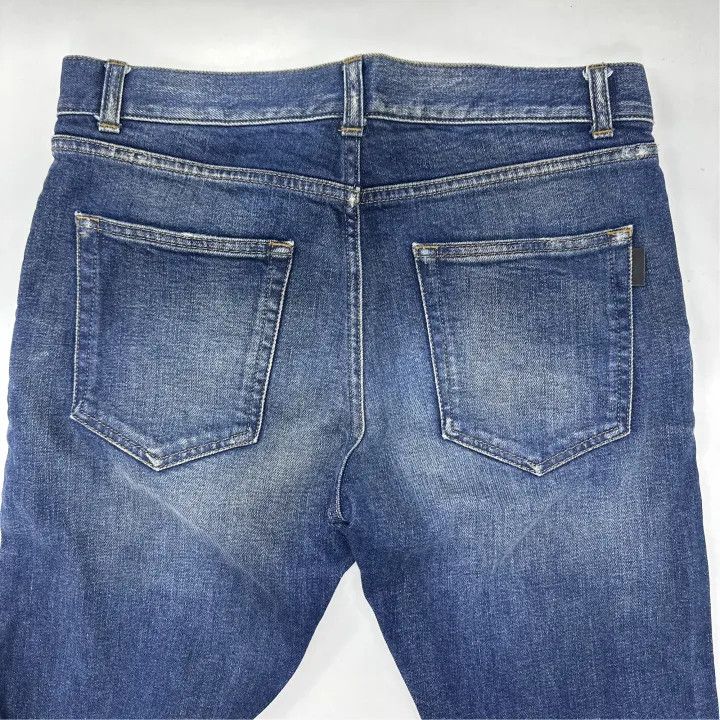 Saint Laurent Paris Saint Laurent Blue Straight Leg Jeans for Men Size US 30 / EU 46 - 9 Thumbnail